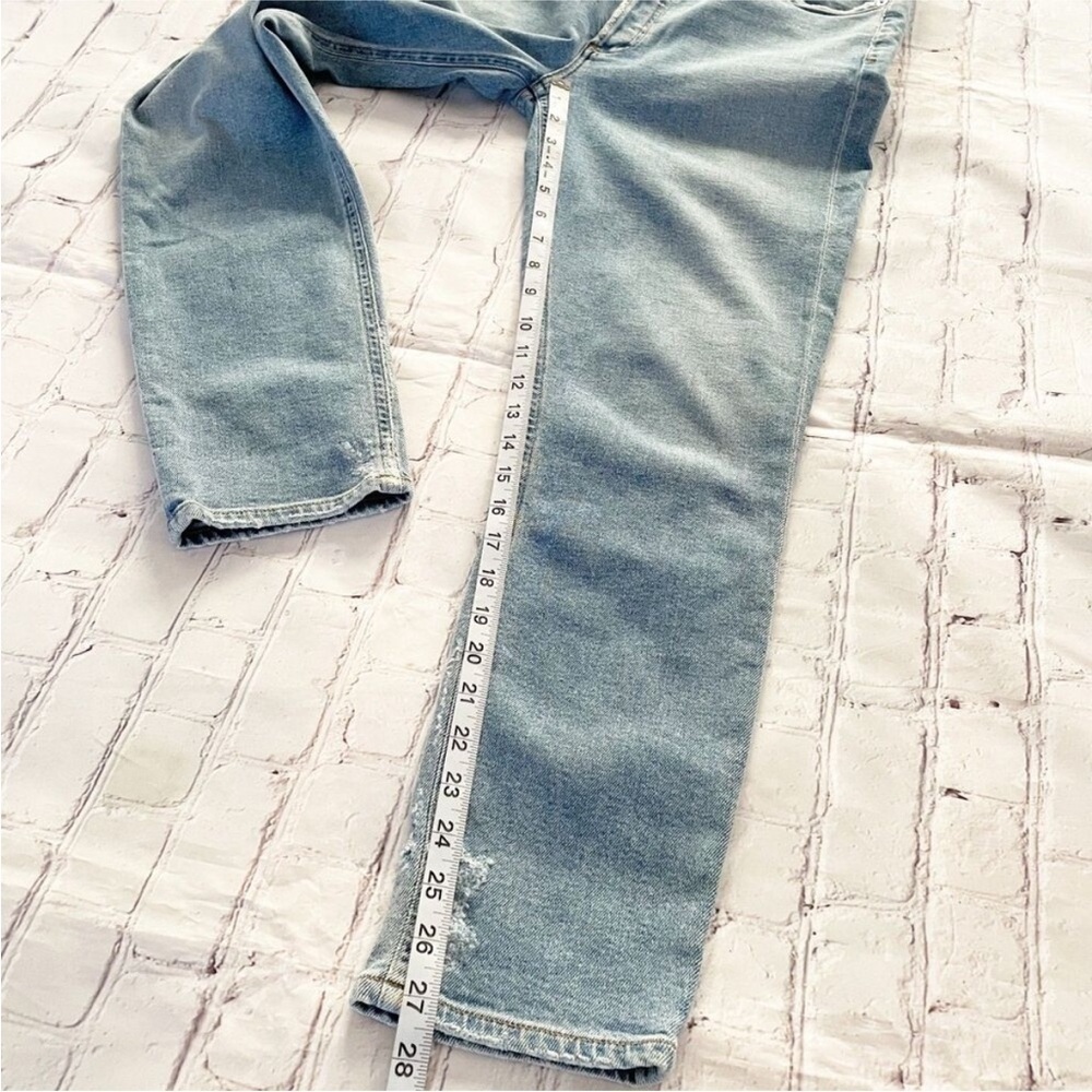 AGOLDE Light Wash Nico High Rise Slim Fit Cropped Button Fly Jeans 26 - Picture 2 of 7